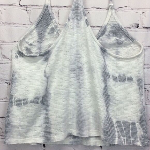 Me to We PacSun Tie Dye Racerback Tank Top Women's Size XS Gray/White Beachy NWT - Picture 4 of 9